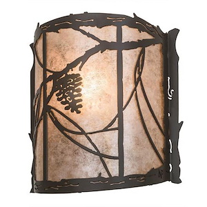 Whispering Pines - 1 Light Wall Sconce-10 Inches Tall and 9 Inches Wide - 1354840