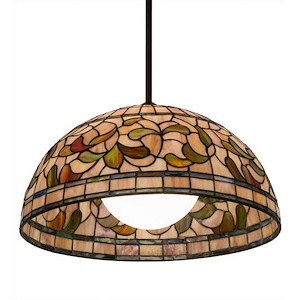 20 Inch W Tiffany Turning Leaf Pendant - 830447