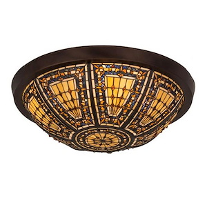 Fleur-de-lis - 4 Light Flush Mount-8 Inches Tall and 26 Inches Wide - 1355147