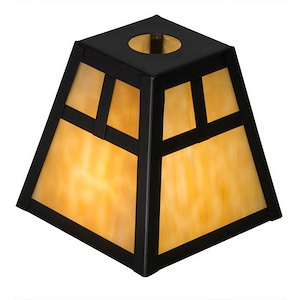 T Mission - Glass Shade-6 Inches Tall and 8.5 Inches Wide - 1355181