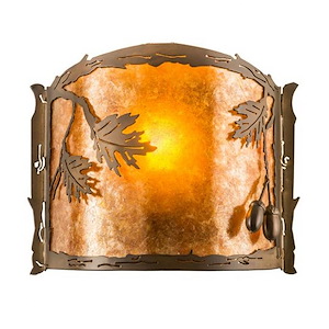 Oak Leaf & Acorn - 1 Light Wall Sconce-9.75 Inches Tall and 12 Inches Wide - 1355304