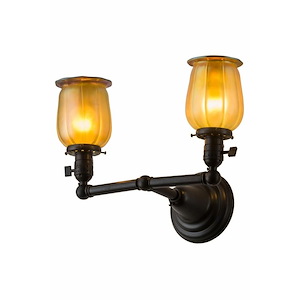 14.5 Inch W Revival Chelsea Favrile 2 LT Wall Sconce