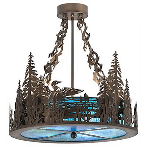 Loon - 4 Light Semi-Flush Mount-19 Inches Tall and 20 Inches Wide - 1355431