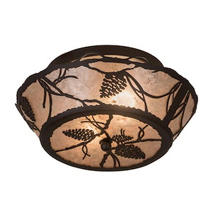 Whispering Pines - 2 Light Flush Mount-8 Inches Tall and 16.5 Inches Wide - 1355466