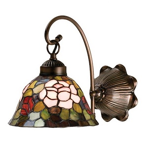 8 Inch W Tiffany Rosebush Wall Sconce - 1333303