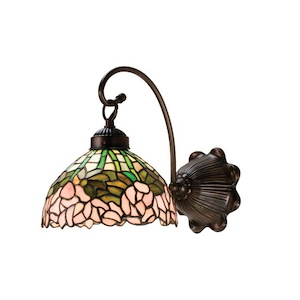 Tiffany Cabbage Rose - 1 Light Wall Sconce
