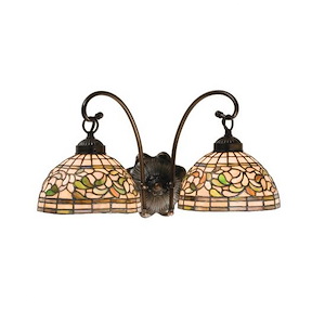 Tiffany Turning Leaf - 2 Light Wall Sconce - 74926
