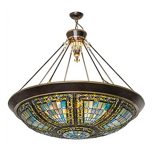 Fleur-de-lis - 8 Light Inverted Pendant-43 Inches Tall and 45 Inches Wide - 1355503