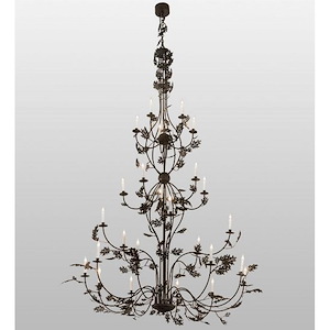 Oak Leaf - 25 Light Chandelier-121 Inches Tall and 72 Inches Wide - 1355689