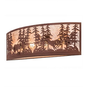 Wildlife at Dusk - 4 Light Wall Sconce-12.5 Inches Tall and 36 Inches Wide - 1355755