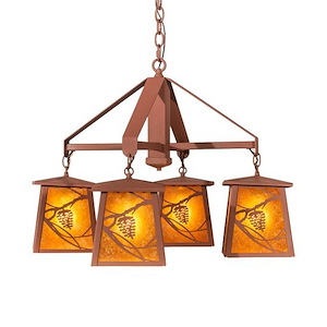 Whispering Pines - 4 Light Chandelier-25 Inches Tall and 28 Inches Wide - 1355772
