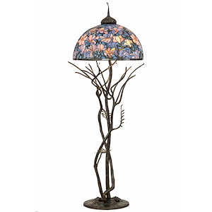 75 Inch H Tiffany Magnolia Floor Lamp