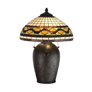 Tiffany Acorn - 23 Inch 2 Light Table Lamp