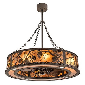 Whispering Pines - 8 Light Fandelier-120 Inches Tall and 45 Inches Wide - 1355873