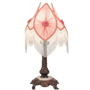 Fabric & Fringe - 1 Light Pink Pontiff Accent Lamp - 151350