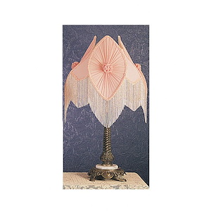 Fabric & Fringe - 2 Light Pink Pontiff Table Lamp - 151349