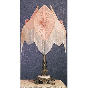 Fabric & Fringe - 2 Light Pink Pontiff Table Lamp - 151349