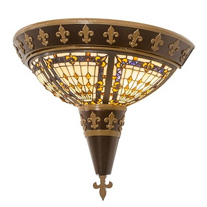 Fleur-de-lis - 2 Light Wall Sconce-15 Inches Tall and 18 Inches Wide - 1356158
