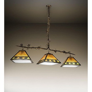 Maple Leaf - 3 Light Island Pendant-53 Inches Tall and 16 Inches Wide - 1356210