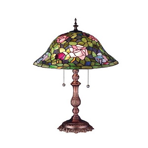 Tiffany Rosebush - 22 Inch 2 Light Table Lamp - 242700