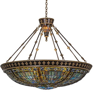 Fleur-de-lis - 8 Light Inverted Pendant-40 Inches Tall and 45 Inches Wide - 1356314