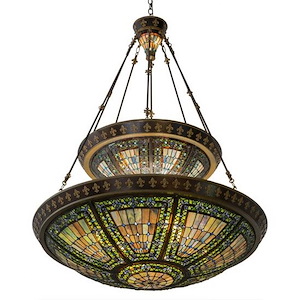 Fleur-de-lis - 12 Light Inverted Pendant-60 Inches Tall and 45 Inches Wide - 1356334
