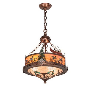Boulders - 4 Light Inverted Pendant-25 Inches Tall and 16 Inches Wide - 1356423