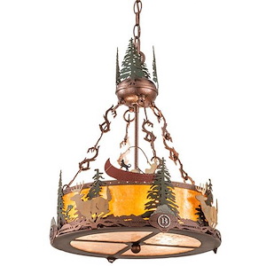 Boulders - 3 Light Inverted Pendant-24.5 Inches Tall and 16 Inches Wide - 1356428