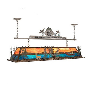 Boulders - 9 Light Oblong Pendant-34.5 Inches Tall and 20 Inches Wide - 1356433