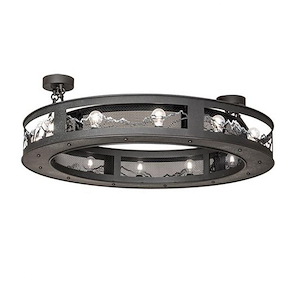 Mountain Range - 12 Light Chandelier-16 Inches Tall and 48 Inches Wide - 1356652