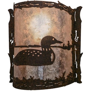 Loon - 1 Light Right Wall Sconce-9.75 Inches Tall and 9 Inches Wide - 1356790
