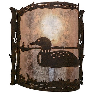 Loon - 1 Light Left Wall Sconce-9.75 Inches Tall and 9 Inches Wide - 1356791