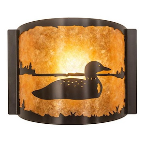 Loon - 1 Light Right Wall Sconce-9.5 Inches Tall and 12 Inches Wide - 1356880
