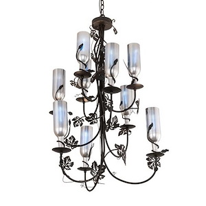 Tuscan Vineyard - 9 Light Wine Bottle Chandelier-45 Inches Tall and 34 Inches Wide - 1356995