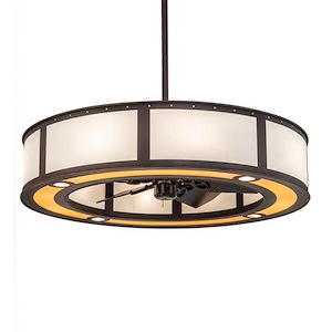 Smythe Craftsman Maplewood - 8 Light Fandelier-57 Inches Tall and 44.5 Inches Wide - 1357069