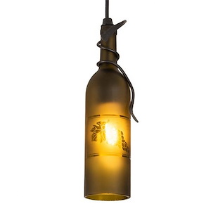 Tuscan Vineyard - 1 Light Wine Bottle Mini Pendant-15 Inches Tall and 3 Inches Wide - 1357170