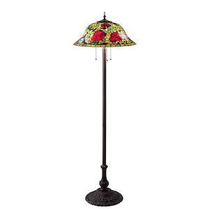 62 Inch High Tiffany Rosebush Floor Lamp