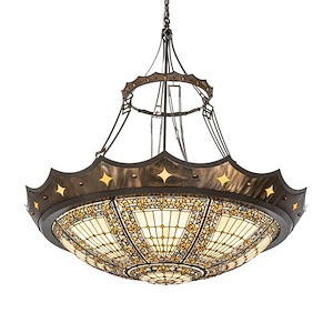 Fleur-de-lis - 6 Light Pendant-56 Inches Tall and 50 Inches Wide - 1357307