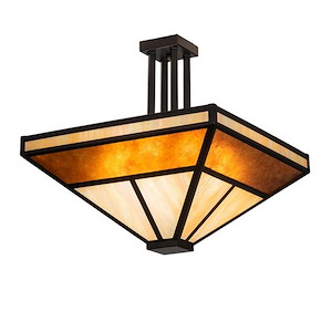 T Mission - 8 Light Semi-Flush Mount-24 Inches Tall and 34 Inches Wide - 1357334