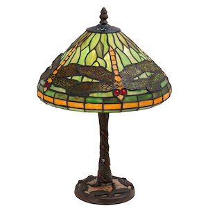 Dragonfly - One Light Fly Mosaic Base Table Lamp with Twisted