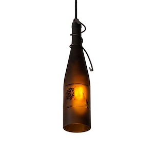 Tuscan Vineyard - 1 Light Wine Bottle Mini Pendant-15 Inches Tall and 5 Inches Wide - 1357502