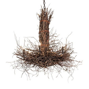 Twigs - 6 Light Chandelier-39 Inches Tall and 36 Inches Wide - 1357682