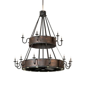 Costello - 90W 18 LED 2-Tier Fandelier-79 Inches Tall and 74 Inches Wide - 1357744