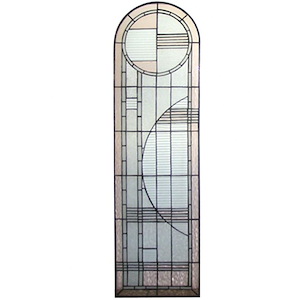 Arc Deco - 15 X 54 Inch Left Sided Left Sided Stained Glass Window