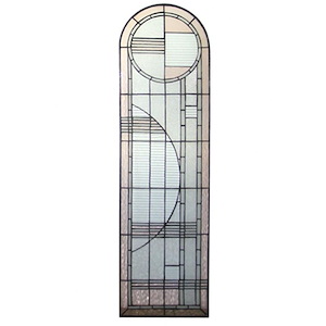 Arc Deco - 15 X 54 Inch Right Sided Right Sided Stained Glass Window