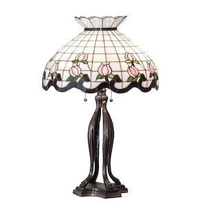 32 Inch High Roseborder Table Lamp