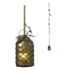 Oak Leaf - 1 Light Mini Pendant-60 Inches Tall and 7 Inches Wide - 1357802