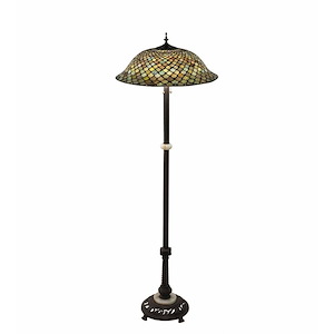 62 Inch High Tiffany Fishscale Floor Lamp