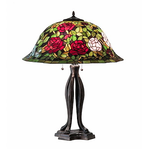 30 Inch High Tiffany Rosebush Table Lamp