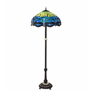 62 Inch High Tiffany Hanginghead Dragonfly Floor Lamp - 992865